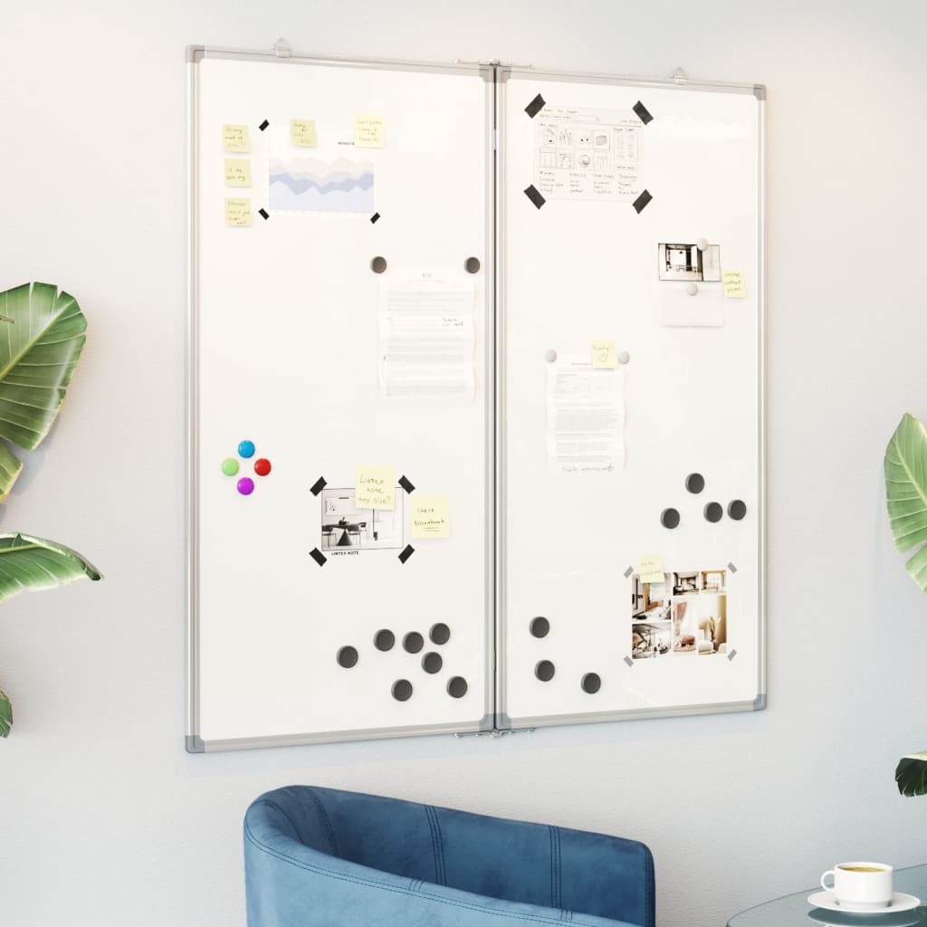 Whiteboard Magnetisch Inklapbaar 100X80X1,7 Cm Aluminium