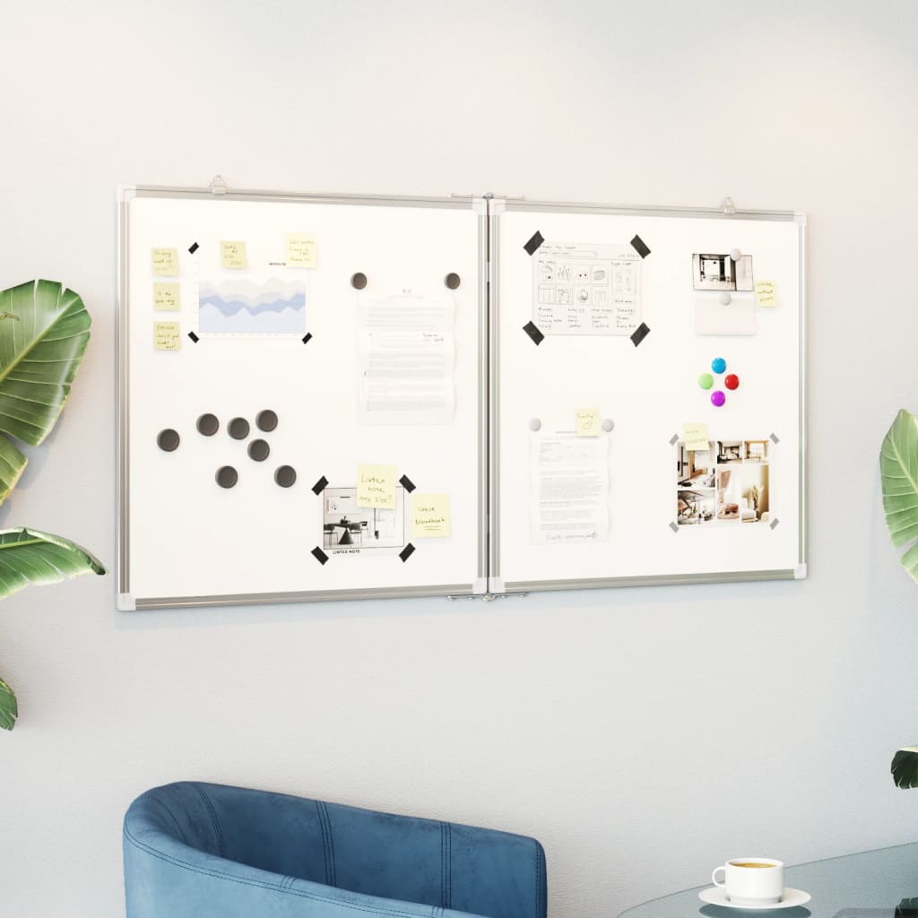 Whiteboard Magnetisch Inklapbaar 100X80X1,7 Cm Aluminium