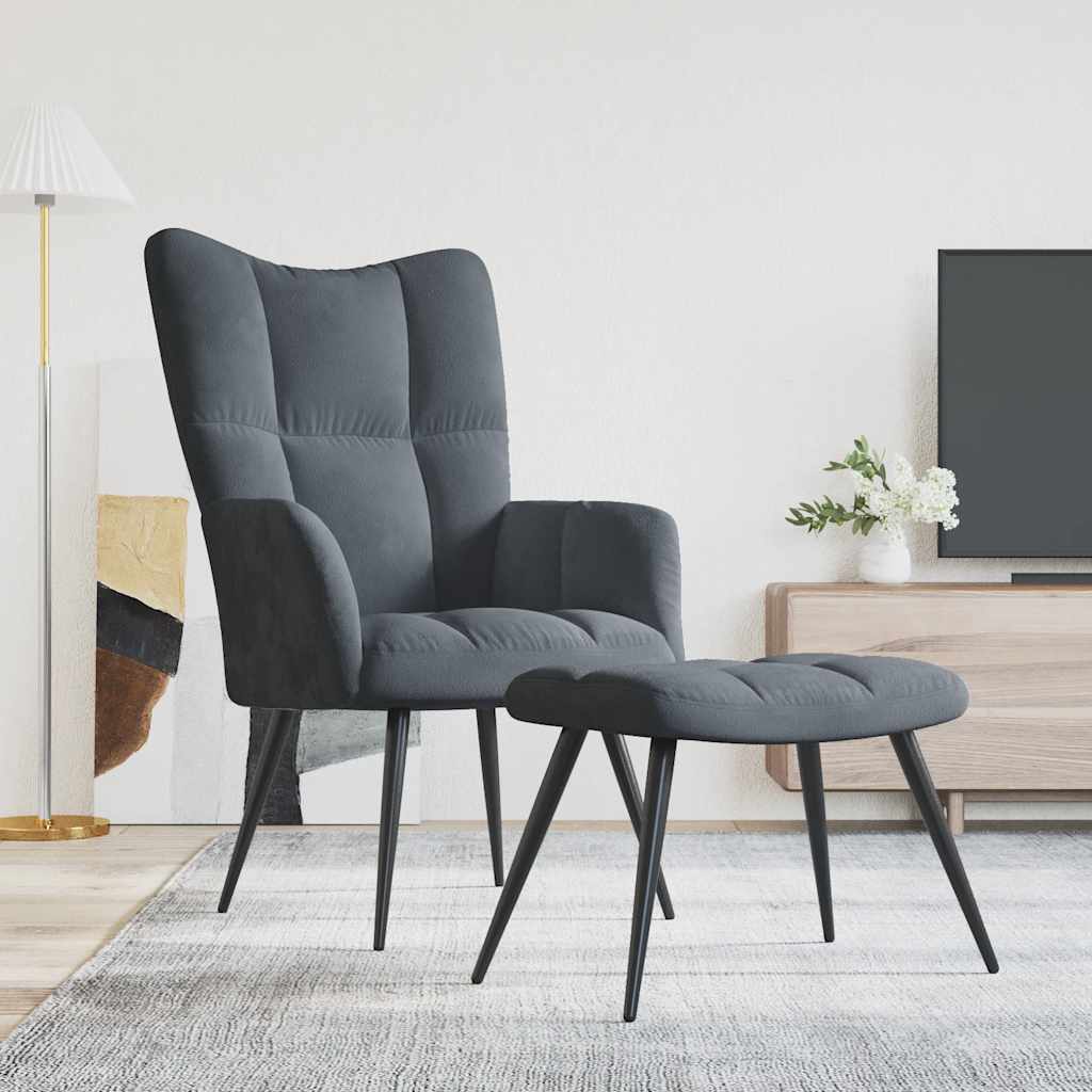 Relaxstoel Met Voetenbank Fluweel