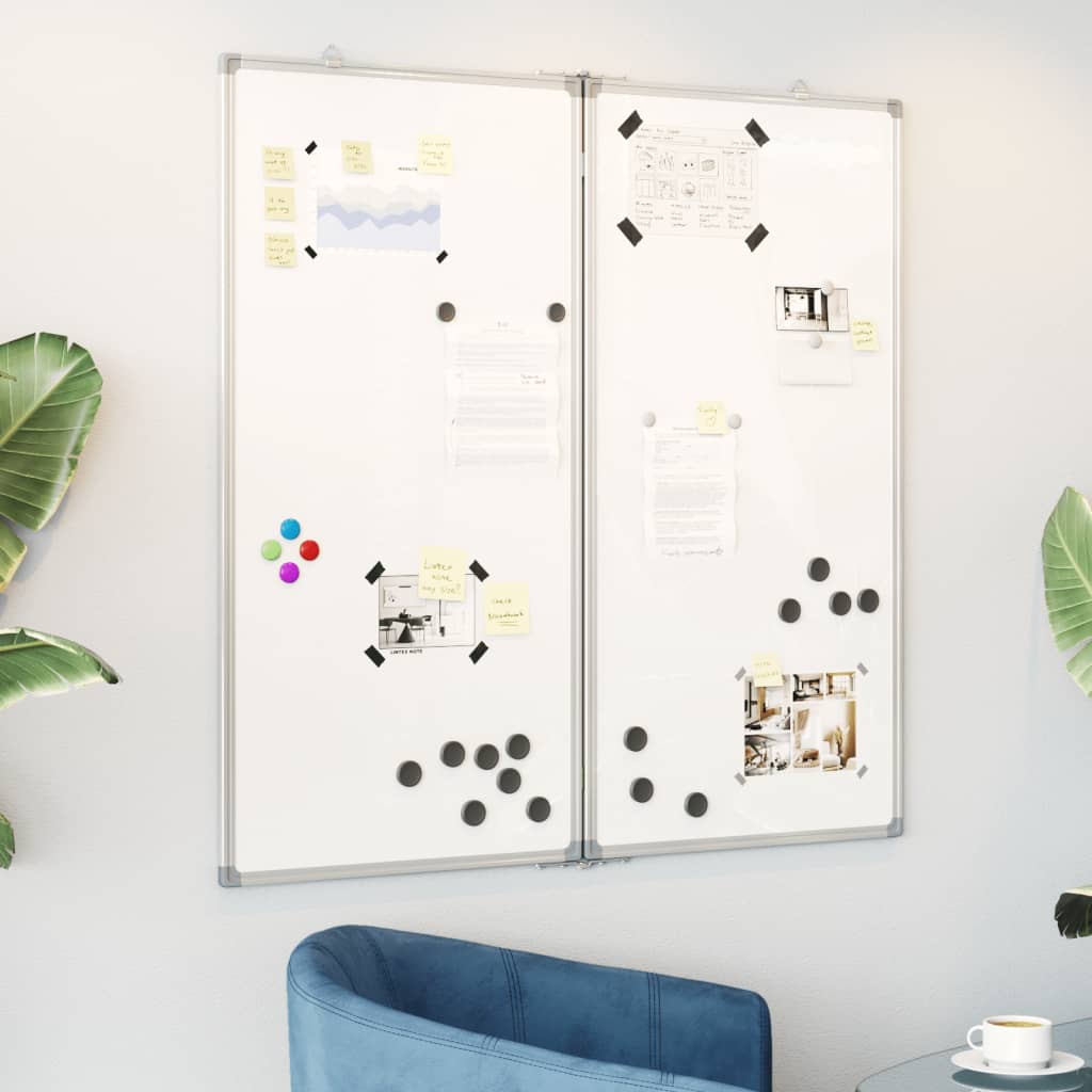 Whiteboard Magnetisch Inklapbaar 100X80X1,7 Cm Aluminium