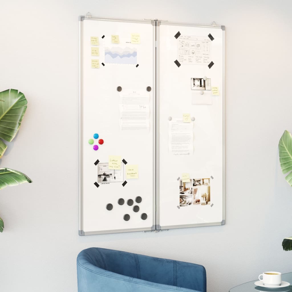 Whiteboard Magnetisch Inklapbaar 100X80X1,7 Cm Aluminium