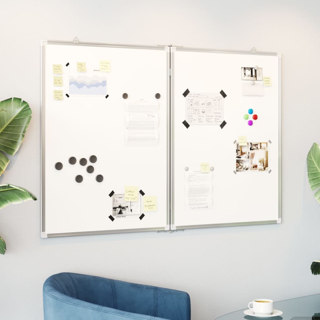 Whiteboard Magnetisch Inklapbaar 100X80X1,7 Cm Aluminium