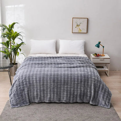 Zachte fleecedeken met koraalprint