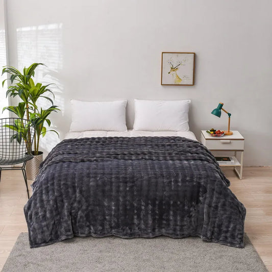 Zachte fleecedeken met koraalprint