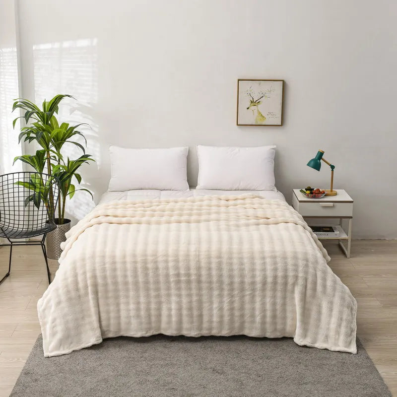 Zachte fleecedeken met koraalprint