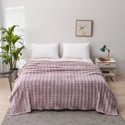 Zachte fleecedeken met koraalprint