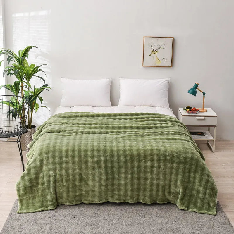 Zachte fleecedeken met koraalprint