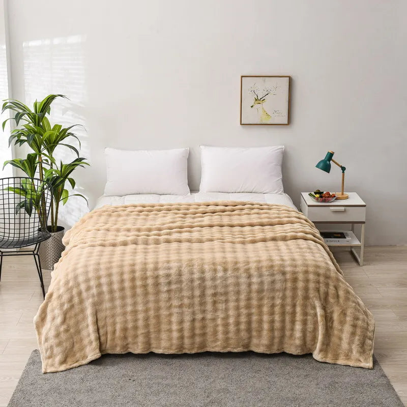 Zachte fleecedeken met koraalprint