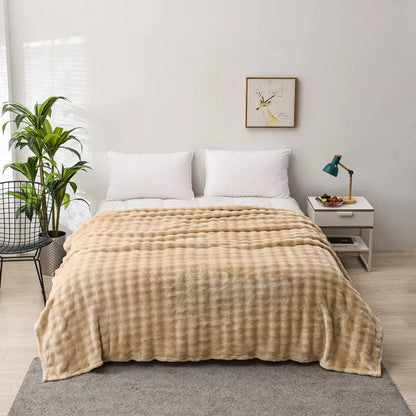 Zachte fleecedeken met koraalprint